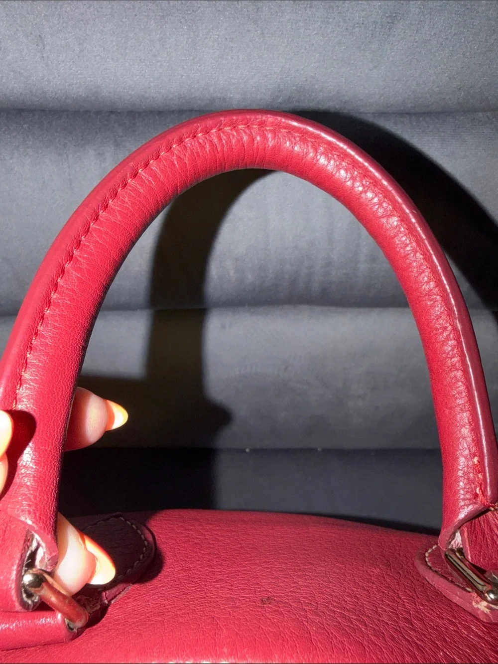 Dooney & Bourke Dillen Red Pebble Leather Satchel (without have crossbody strap)